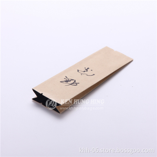 Eco Friendly Custom Gusset Recycled Brown Paper Bags for Tea